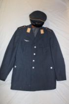 A post-War German Air Force Officer's tunic and peaked cap