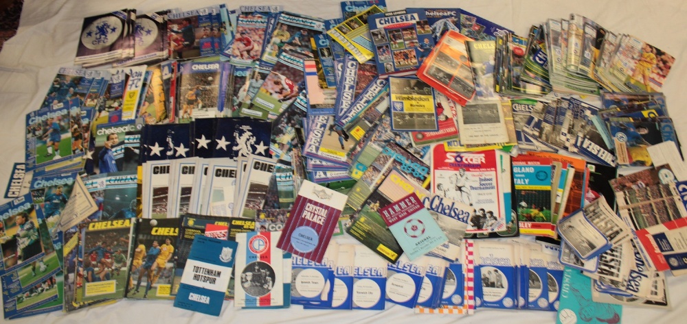 A large selection of various football programmes,