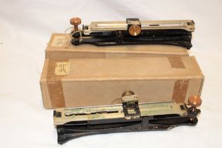 Two unused Mine Surveyor's sighting clinometers Indian MK1,