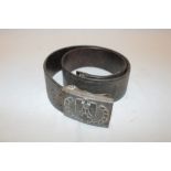 A Second War German waist belt with alloy Red Cross buckle