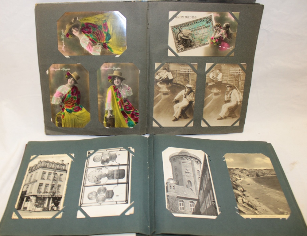 Two albums of various black and white and coloured postcards, greetings, topographical, - Image 2 of 2