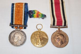 A First War pair of medals awarded to No. 13575 Pte. H.