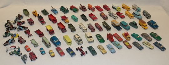 A large selection of various diecast vehicles,