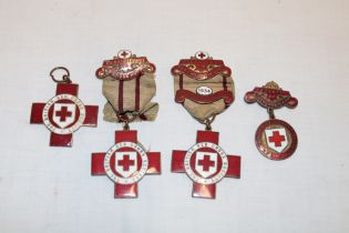 Four various British Red Cross Society Proficiency medals