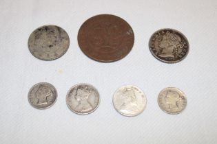 A small selection of various Chinese and Hong Kong silver coins