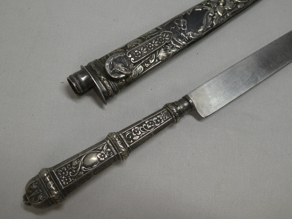 An unusual South American horseman's knife with 8" single edged blade, - Image 2 of 2