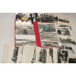 A selection of approximately 90 various black and white and coloured postcards - railway including