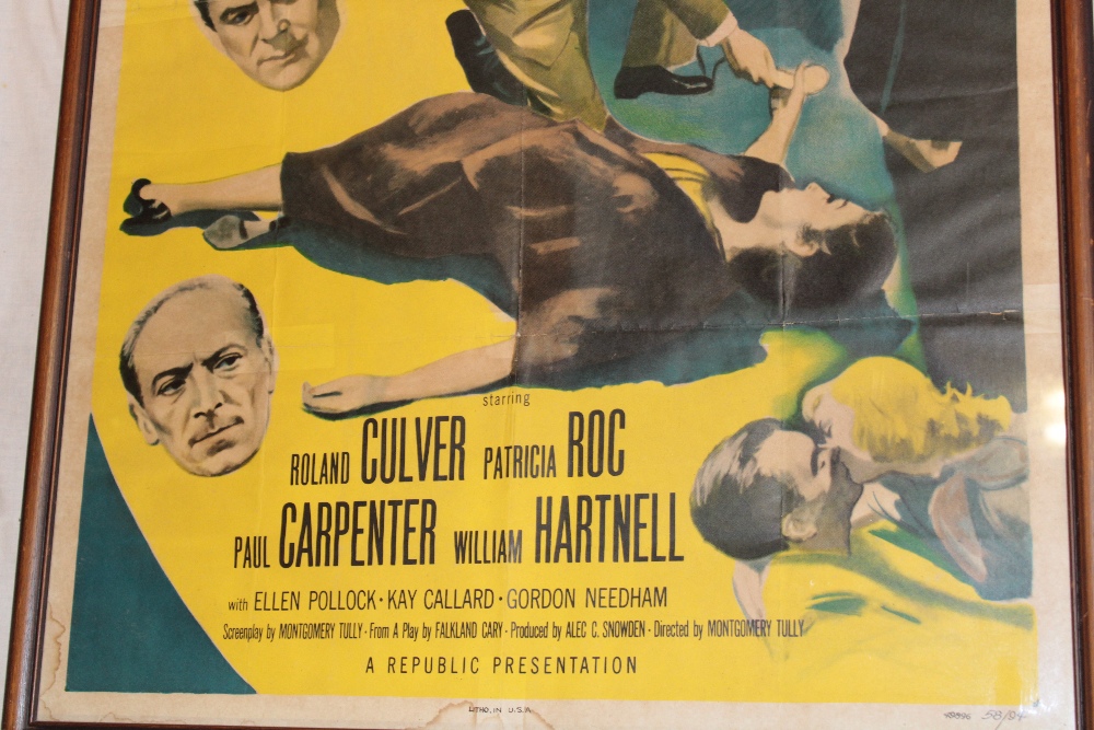 An original 1957 Scotland Yard Dragnet cinema poster, 41" x 27", - Image 3 of 3