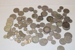 Forty-seven silver 3d coins and a selection of 3d pre-decimal coinage including some silver