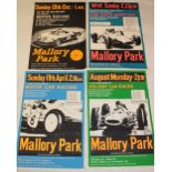 Four 1960/70's Mallory Park Motor Racing posters including Formula 2 Car Race Meeting,