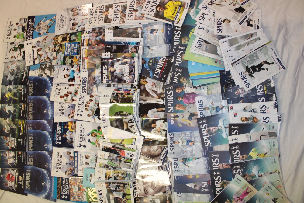 A large selection of various Tottenham Hotspur football programmes 2005 onwards together with