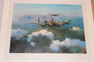 A coloured aircraft print "Lancaster" after Robert Taylor,