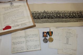 A First War pair of medals awarded to No. F.F. 8445 C.N. Kelly Ord. R.N.