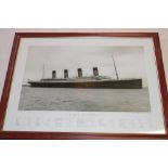 A large reproduced photograph "RMS Titanic" by Beken of Cowes,