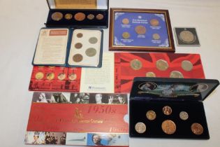 A century of British coinage double coin set, British Empire collection coin set,