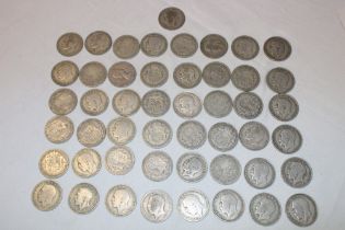 Forty-Nine various pre-1947 silver half crowns