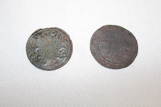 Two various early Jeton-style hammered coins