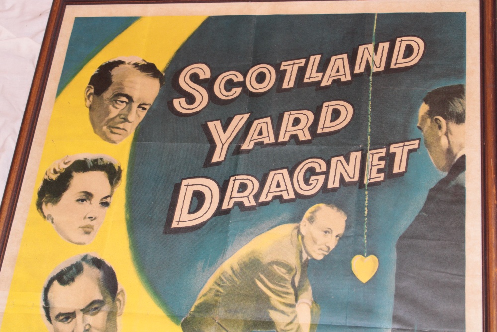 An original 1957 Scotland Yard Dragnet cinema poster, 41" x 27", - Image 2 of 3