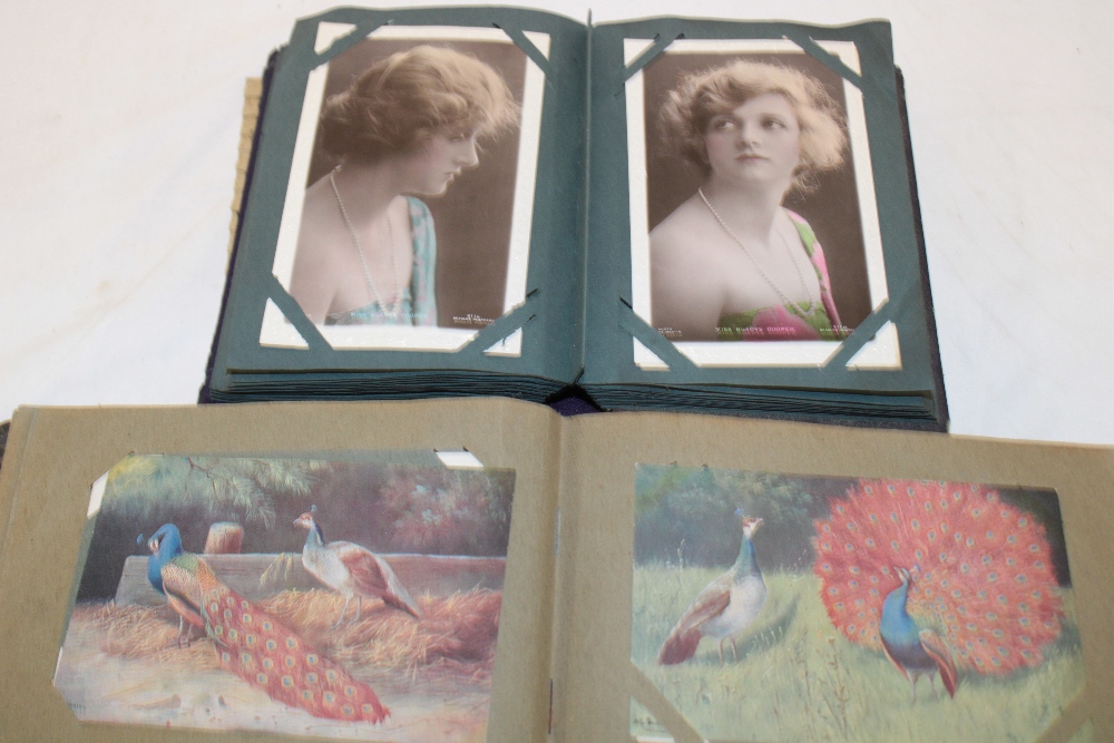 Two albums containing a selection of various black and white and colour postcards - greetings, - Image 2 of 2