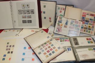 A box containing numerous albums and stock books of mixed World stamps