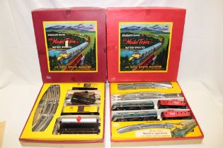 Two modern 0 gauge traditional-style train sets,
