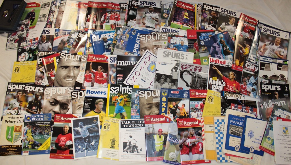 A collection of approximately 130 various football programmes,