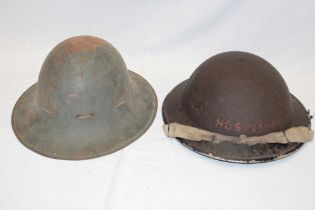 A British Steel Home Service helmet with "Hospital" decoration complete with liner and a Second War