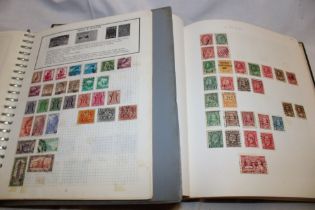 Two albums containing a collection of British Commonwealth stamps including some unusual examples