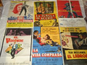 Eleven Foreign one-sheet cinema posters - mainly crime including A Lovely Way To Die (Kirk Douglas)