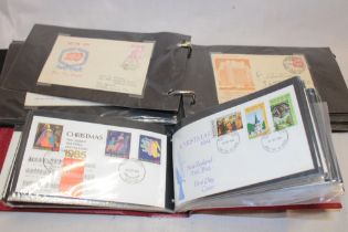 Two albums containing a collection of New Zealand first day covers and souvenir covers,