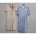 Two 1940's dresses with utility mark