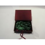 Two Jade bead necklaces