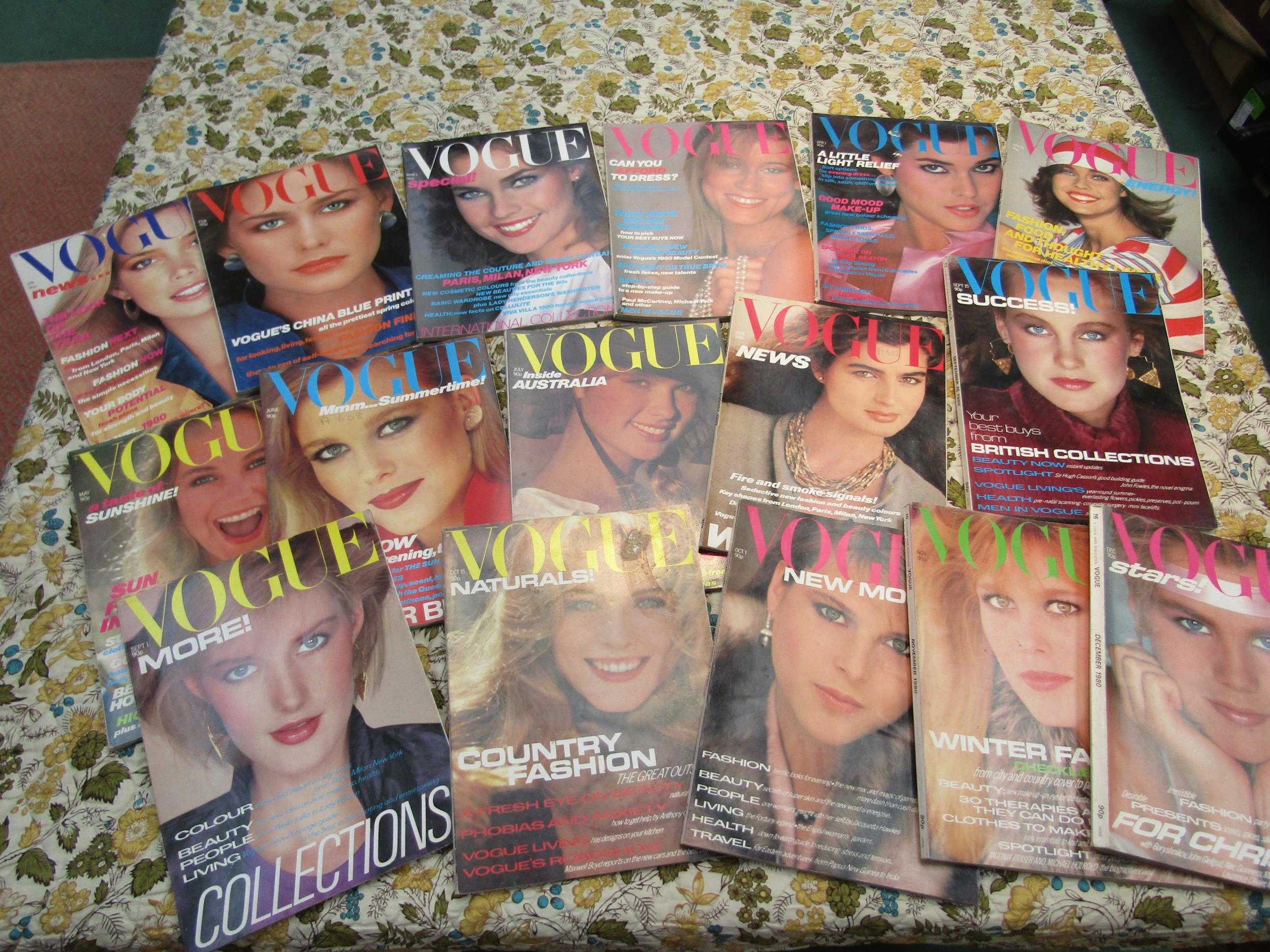 British Vogue magazine 1980 - January (1), February (2), March 1st (3), March 15th (4), April 1st ( - Image 40 of 40