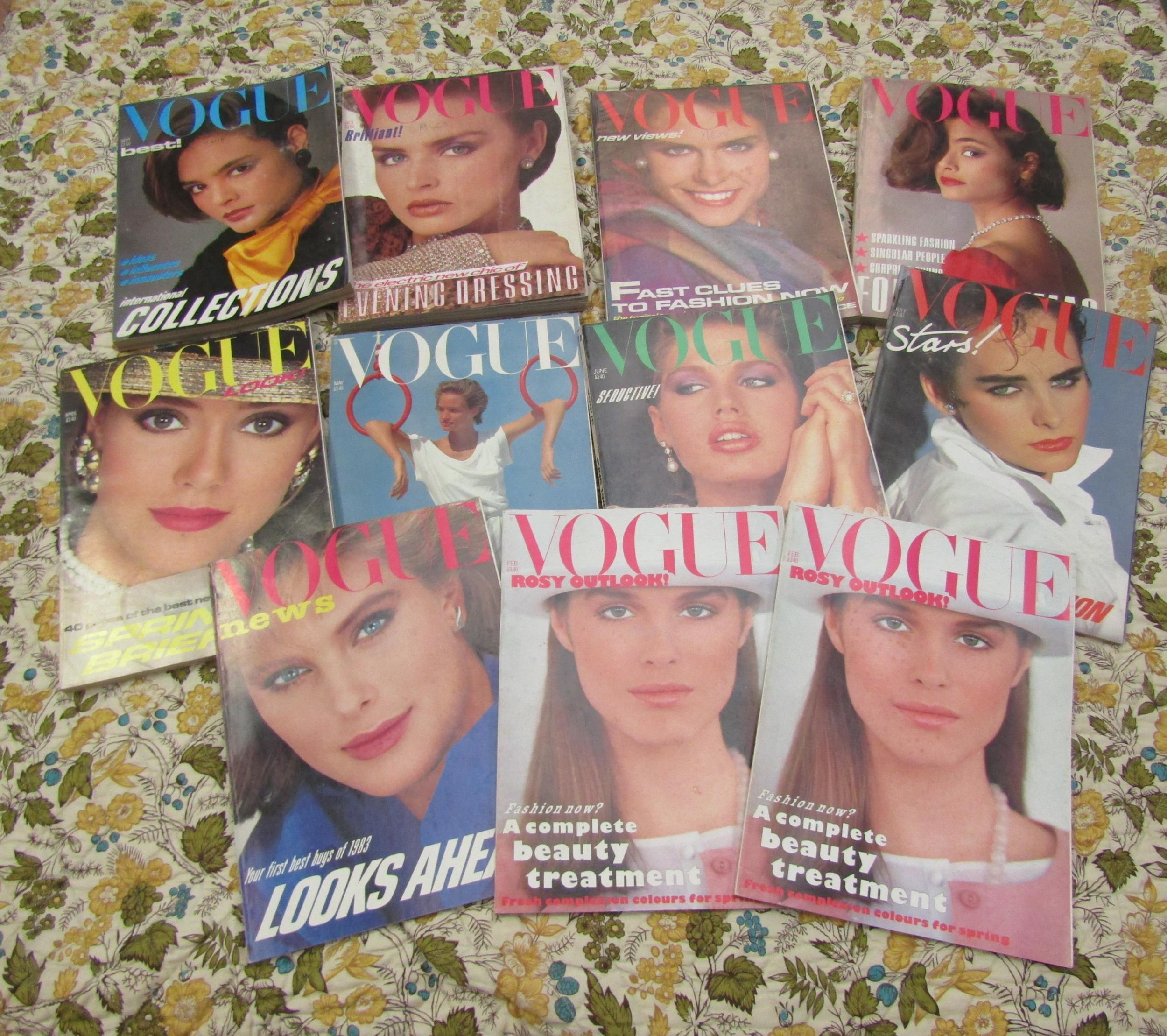 British Vogue magazine 1980 - January (1), February (2), March 1st (3), March 15th (4), April 1st ( - Image 6 of 40
