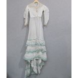 A muslin dress with train