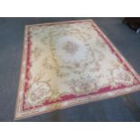 An Aubusson style hand woven carpet, 300cm x 240cm