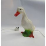 An "Egmont Toy" child's novelty nursery light, vintage style in the form of a duck