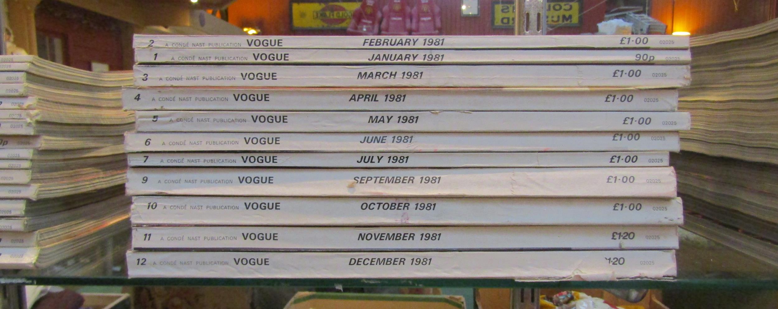 British Vogue magazine 1980 - January (1), February (2), March 1st (3), March 15th (4), April 1st ( - Image 3 of 40