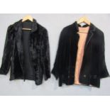 Two early 20th Century black velvet jackets including Edwardian example