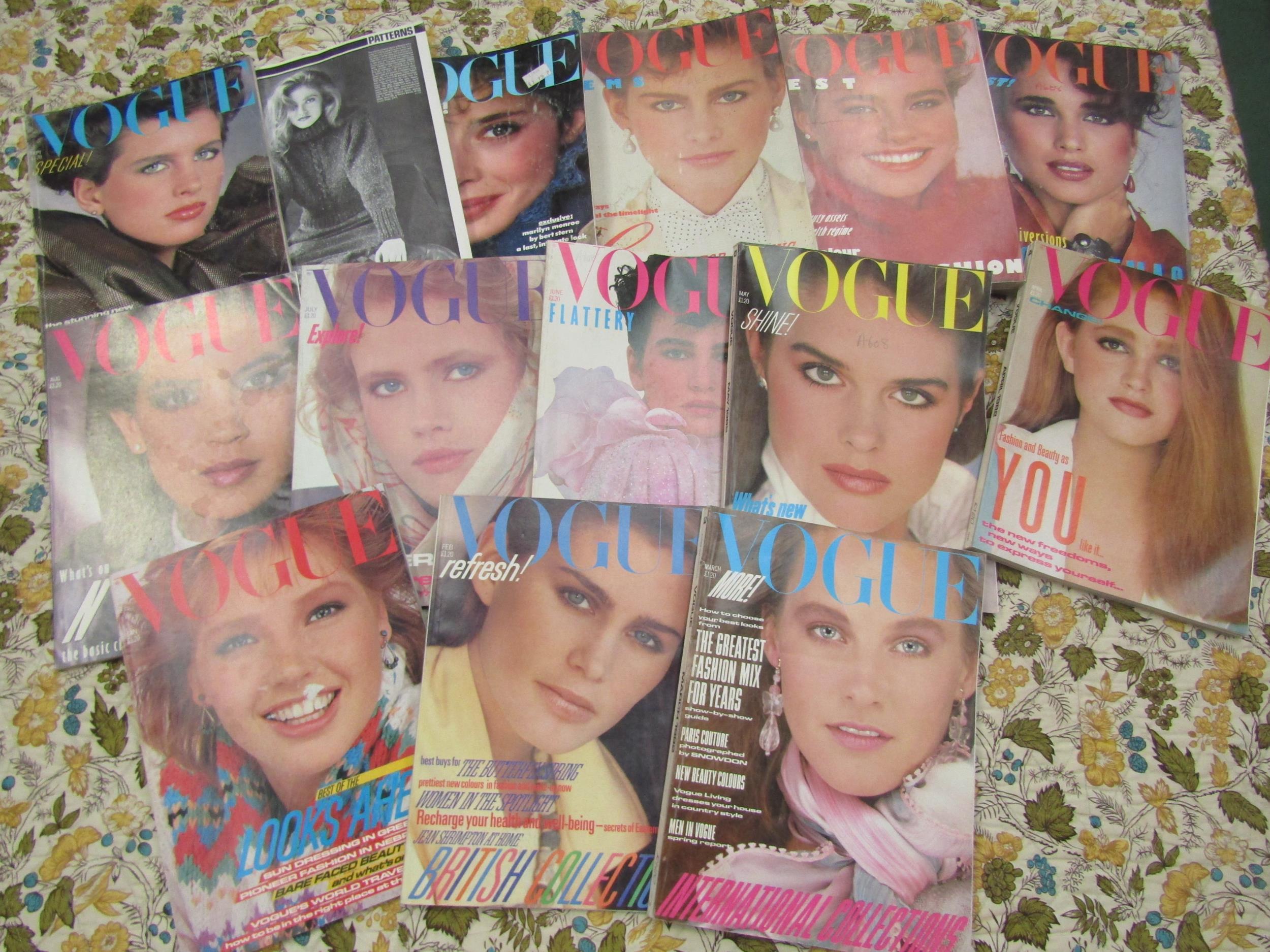 British Vogue magazine 1980 - January (1), February (2), March 1st (3), March 15th (4), April 1st ( - Image 5 of 40