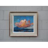 RACHEL LOCKWOOD (b.1966): A framed oil on canvas titled "Cloud Study". Signed bottom right and
