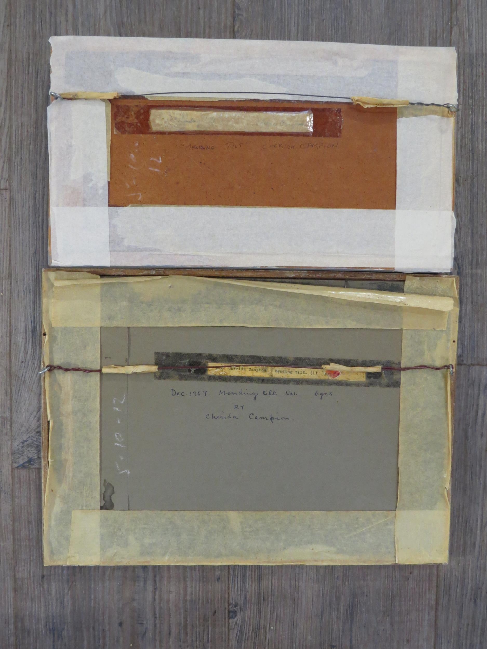 CHERIDA CAMPION (20th Century): A framed and glazed mixed media, initialled 'C.C' and dated December - Image 5 of 6