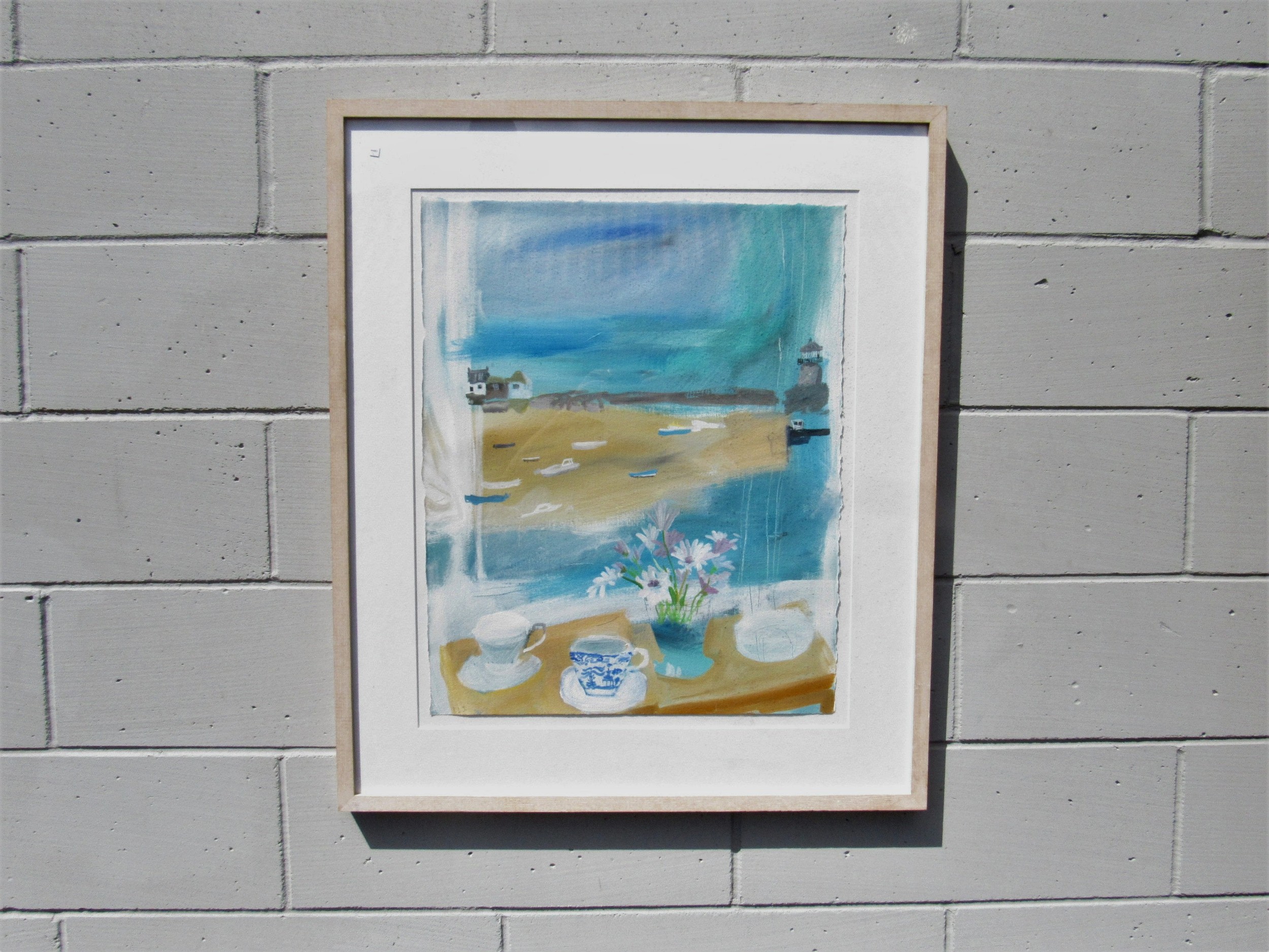 EMMA JEFFRYS (b.1967): A framed and glazed watercolour "View from Salubrious House, St Ives", signed