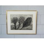 EVA RENEE (ER) NELE BODE (1932) German (Berlin) ‘Trees’ (1971) Framed and glazed black ink and wash.