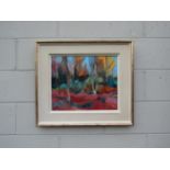 RACHEL LOCKWOOD (b.1966): A framed oil on canvas titled "Autumn Colour on The Heath". Signed