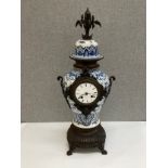A modern Dutch style vase form clock with Roman dial, 56cm tall x 23cm wide, with pendulum