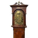 A Daniel Robinson of London long case clock, 11'' brass face with Roman numerals, calendar wheel and