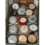 A quantity of retro alarm clocks including Smiths