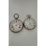 A Jacob Hall of Chester fusee pocket watch no. 9045, London silver case. An Elias Wolfe Sunderland