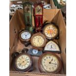 A quantity of clocks including vintage alarm clock